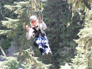 Flying through the air at Whistler 